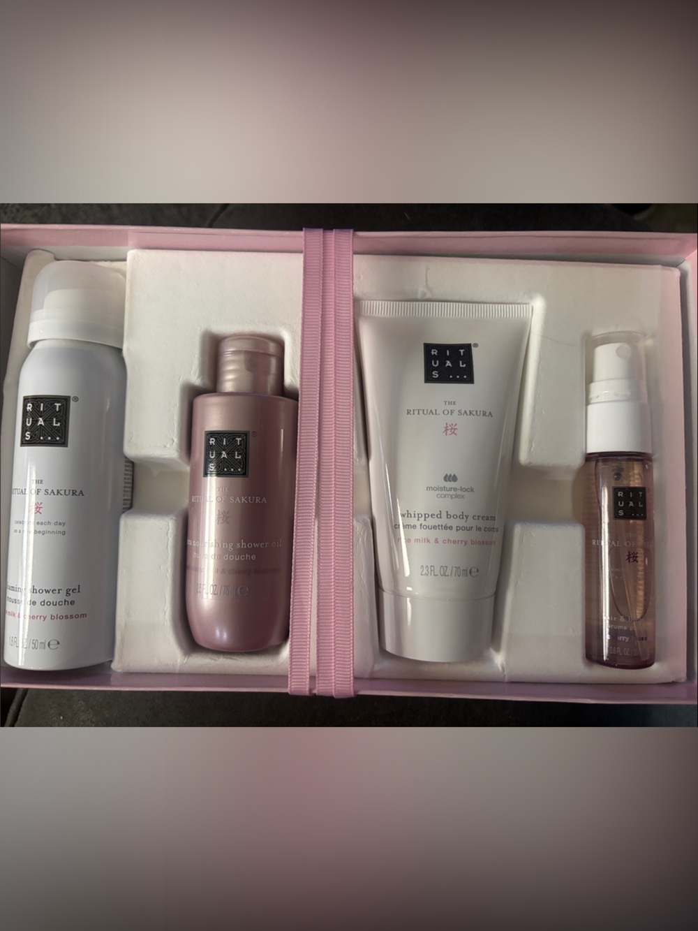NEW THE RITUALS OF SAKURA GIFT SET SHOWER GEL OIL BODY CREAM HAIR MIST CHERRY